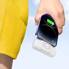 Wozinsky WF16-YCS Power Bank - 5000mAh 15W - Beépített USB-C Kábellel és Apple Watch Töltővel - Fehér