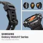 Samsung Galaxy Watch 7 (44mm) Tok és Szíj - Spigen Rugged Armor Pro - Fekete