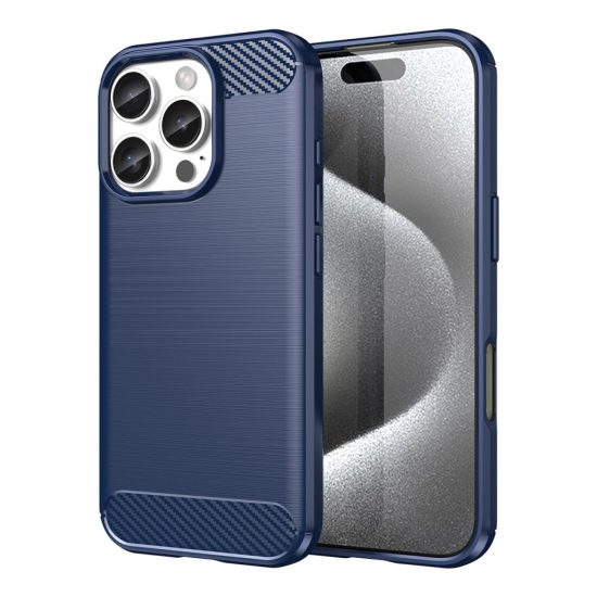 iPhone 16 Pro Max Tok - Carbon Case - Kék