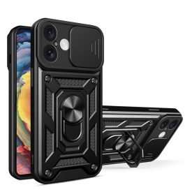 iPhone 16 Tok - Hybrid Armor Camshield - Fekete