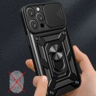 iPhone 16 Pro Max Tok - Hybrid Armor Camshield - Fekete