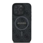 iPhone 16 Pro Tok - Guess 4G Ring Classic Logo MagSafe - Fekete