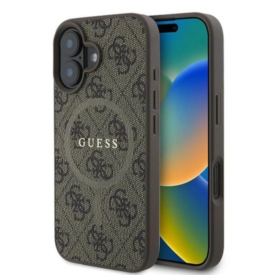 iPhone 16 Plus Tok - Guess 4G Ring Classic Logo MagSafe - Barna