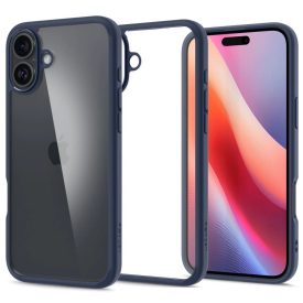 iPhone 16 Tok - Spigen Ultra Hybrid - Kék iPhone 16 Tok - Spigen Ultra Hybrid - Kék