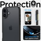 iPhone 16 Tok - Spigen Ultra Hybrid - Fekete