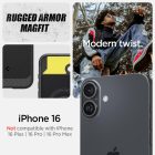 iPhone 16 Tok - Spigen Rugged Armor MagFit - Fekete