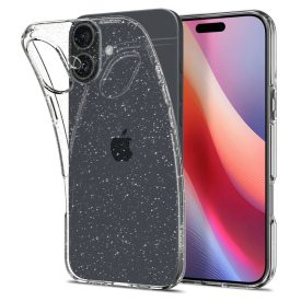 iPhone 16 Tok - Spigen Liquid Crystal - Átlátszó-Ezüst iPhone 16 Tok - Spigen Liquid Crystal - Átlátszó-Ezüst