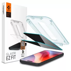   iPhone 16 Pro / 17 / 17 Pro Kijelzővédő Üvegfólia - Spigen Glas.tR EZ Fit Privacy x 2 db