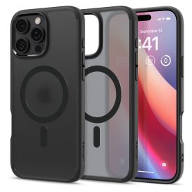 iPhone 16 Pro Tok - Spigen Ultra Hybrid MagFit - Matt Fekete iPhone 16 Pro Tok - Spigen Ultra Hybrid MagFit - Matt Fekete