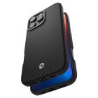 iPhone 16 Pro Max Tok - Spigen Enzo Aramid MagFit - Fekete-Ezüst