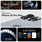 iPhone 16 Pro Max Tok - Spigen Enzo Aramid MagFit - Fekete-Ezüst