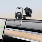 Tech-Protect N56 Mágneses MagSafe Autós Tartó Teleszkópos - Tapadókorong + Szellőzőrács - Fekete