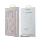 iPhone 16 Pro Tok - Guess Quilted Metal Logo - Pink