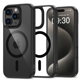 iPhone 16 Pro Max Tok - Tech-Protect MagMat MagSafe - Átlátszó-Fekete   iPhone 16 Pro Max Tok - Tech-Protect MagMat MagSafe - Átlátszó-Fekete