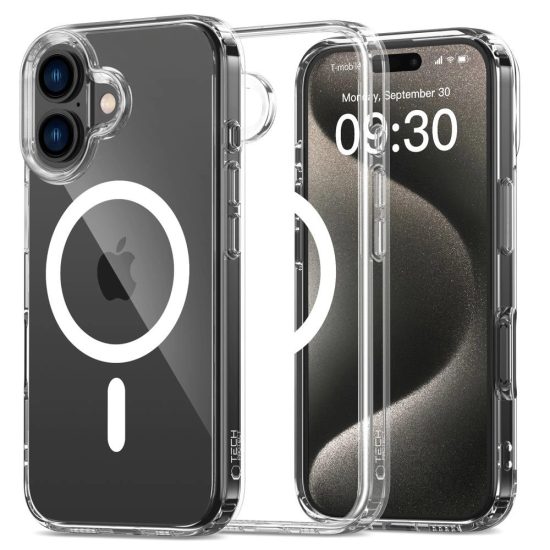 iPhone 16 Plus Tok - Tech-Protect FlexAir Hybrid MagSafe - Átlátszó