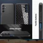 Samsung Galaxy M35 5G Tok - Spigen Essential SandBlast - Fekete