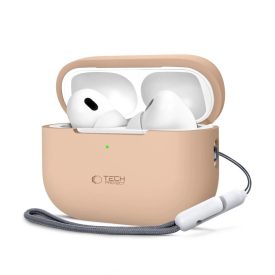 AirPods Pro 1 / 2 Tok - Tech-Protect Silicone - Bézs AirPods Pro 1 / 2 Tok - Tech-Protect Silicone - Bézs