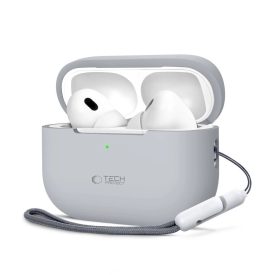 AirPods Pro 1 / 2 Tok - Tech-Protect Silicone - Szürke AirPods Pro 1 / 2 Tok - Tech-Protect Silicone - Szürke