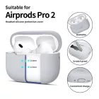 AirPods Pro 1 / 2 Tok - Tech-Protect Silicone - Szürke