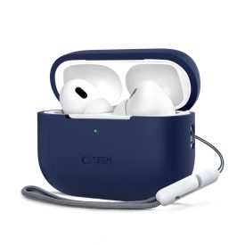 AirPods Pro 1 / 2 Tok - Tech-Protect Silicone - Kék AirPods Pro 1 / 2 Tok - Tech-Protect Silicone - Kék