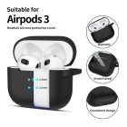 AirPods 3 Tok - Tech-Protect Silicone Hook - Fekete