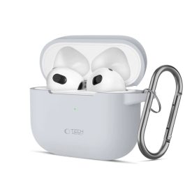 AirPods 3 Tok - Tech-Protect Silicone Hook - Szürke AirPods 3 Tok - Tech-Protect Silicone Hook - Szürke