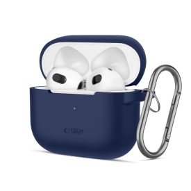 AirPods 3 Tok - Tech-Protect Silicone Hook - Kék AirPods 3 Tok - Tech-Protect Silicone Hook - Kék