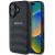 iPhone 16 Tok - AMG Leather Debossed Lines - Fekete