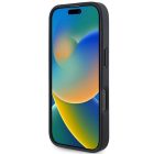 iPhone 16 Pro Max Tok - AMG Leather Debossed Lines - Fekete