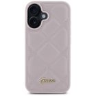 iPhone 16 Tok - Guess Quilted Metal Logo - Pink