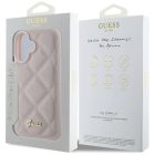iPhone 16 Tok - Guess Quilted Metal Logo - Pink