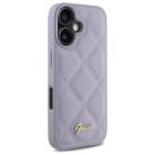 iPhone 16 Tok - Guess Quilted Metal Logo - Lila