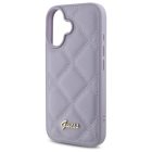 iPhone 16 Tok - Guess Quilted Metal Logo - Lila