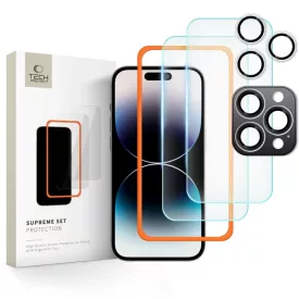   iPhone 16 Pro Max Kijelzővédő és Kameravédő Üvegfólia Készlet - Tech-Protect Supreme Set