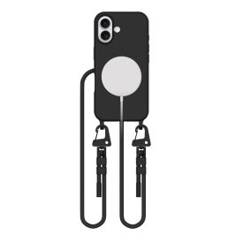 iPhone 16 Tok - Tech-Protect MagNecklace MagSafe + Hordszíj - Fekete   iPhone 16 Tok - Tech-Protect MagNecklace MagSafe + Hordszíj - Fekete