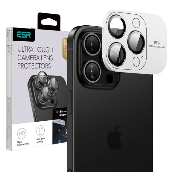 iPhone 16 Pro / 16 Pro Max Kameravédő Üvegfólia - ESR Armorite - Fekete