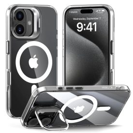 iPhone 16 Tok - Tech-Protect MagStand MagSafe - Átlátszó iPhone 16 Tok - Tech-Protect MagStand MagSafe - Átlátszó