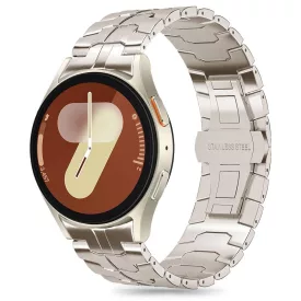   Samsung Galaxy Watch 4 / 5 / 5 Pro / 6 / 7 / FE Szíj - Tech-Protect Stainless Line - Titán