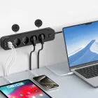 Tech-Protect PCL4X3 Hosszabbító Elosztó - 4x AC + 2x USB-A + 1x USB-C 2m - Fekete