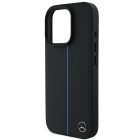 iPhone 16 Pro Tok - Mercedes MB Blue Line Leather MagSafe - Fekete