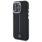 iPhone 16 Pro Tok - Mercedes Silicone Blue Stripe MagSafe - Fekete