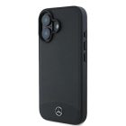 iPhone 16 Tok - Mercedes Textured And Plain Leather MagSafe - Fekete