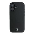 iPhone 16 Tok - Mercedes Textured And Plain Leather MagSafe - Fekete