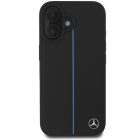 iPhone 16 Tok - Mercedes MB Blue Line Leather MagSafe - Fekete