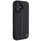 iPhone 16 Tok - Mercedes MB Blue Line Leather MagSafe - Fekete