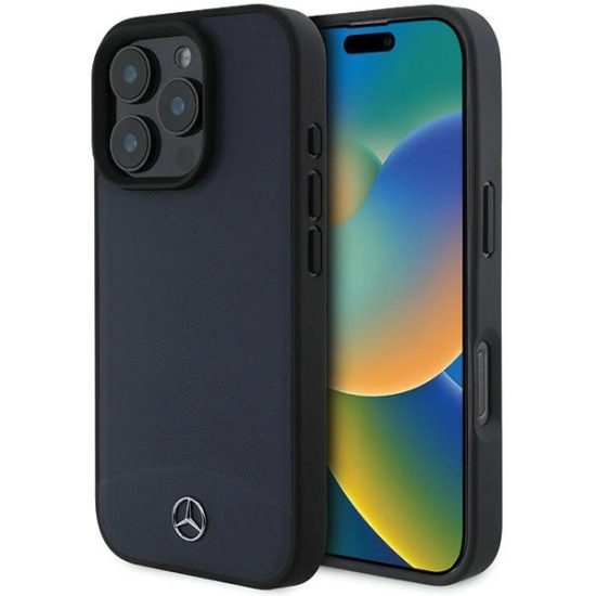 iPhone 16 Pro Max Tok - Mercedes Textured And Plain Leather MagSafe - Kék