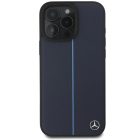 iPhone 16 Pro Max Tok - Mercedes MB Blue Line Leather MagSafe - Kék