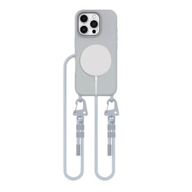 iPhone 16 Pro Max Tok - Tech-Protect MagNecklace MagSafe + Hordszíj - Szurke   iPhone 16 Pro Max Tok - Tech-Protect MagNecklace MagSafe + Hordszíj - Szurke