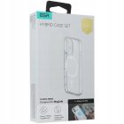 iPhone 16 Plus Tok és Kijelzővédő Szett - ESR Classic Hybrid Halolock - Átlátszó