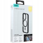 iPhone 16 Pro Tok és Kijelzővédő Szett - ESR Classic Hybrid Halolock - Átlátszó-Fekete